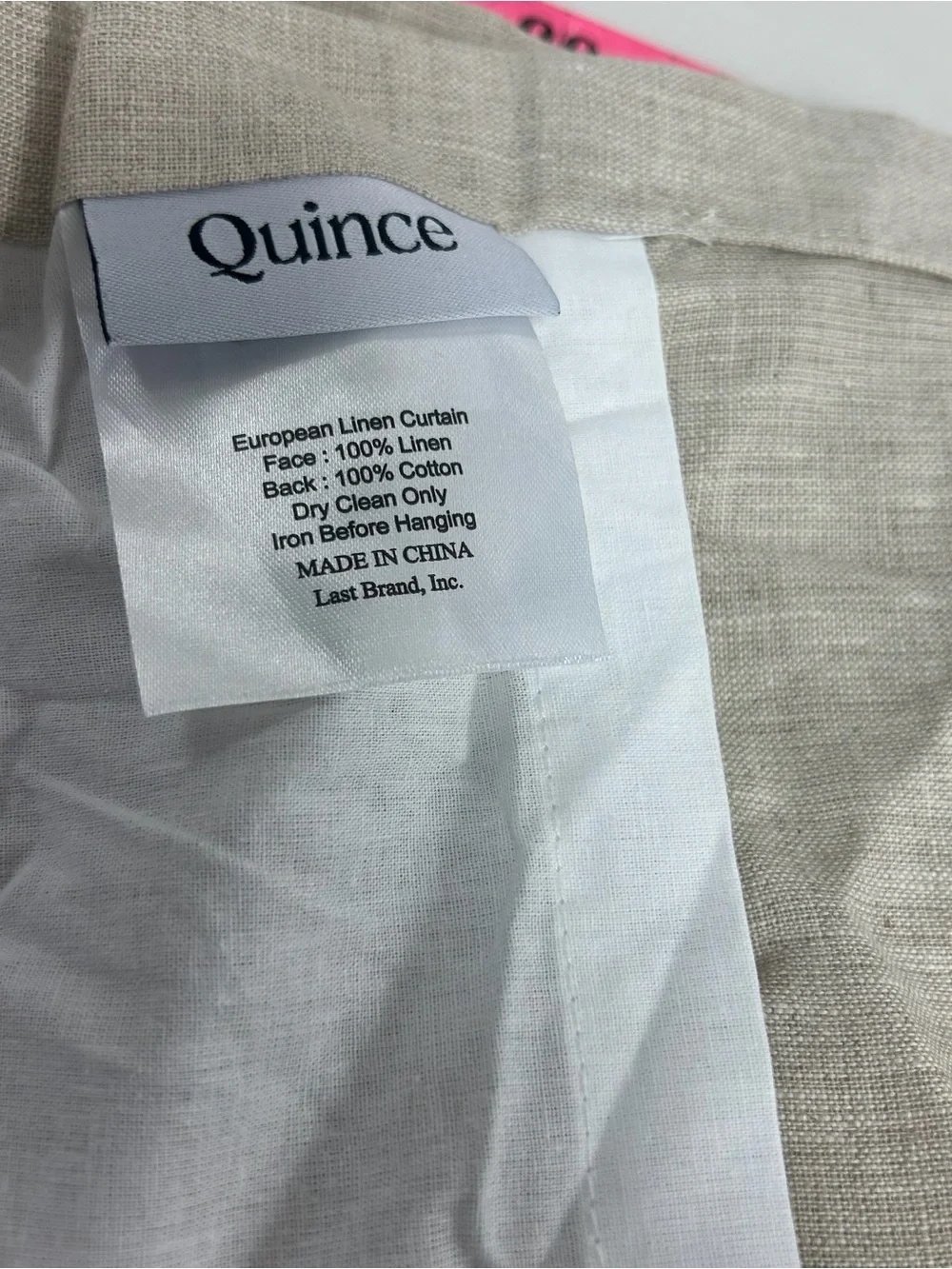 NWOT QUINCE Set Of 2 48x84 European Linen Curtains Flax 8426